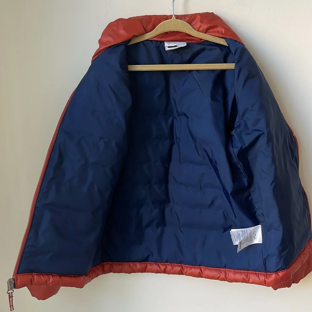 Columbia Down Youth Airspace Jacket in Dark Orange Front Pockets Size XS 6/7